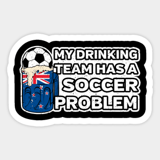 New Zealand Soccer Drinking Team Sticker
